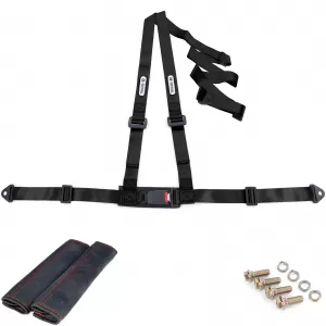Tenzo-R Sport 3-point harness seat belt with belt pad black set
