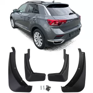 Mud flap set front and rear black for VW T-Roc from 2017