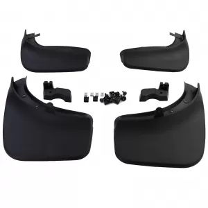 Mud flap set front and rear black for VW Touareg II 7P 2010-2018