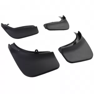 Mud flap set front and rear black for VW Touareg II 7P 2010-2018