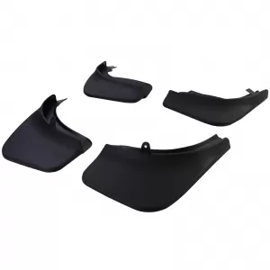 Mud flap set front and rear black for VW Touareg II 7P 2010-2018