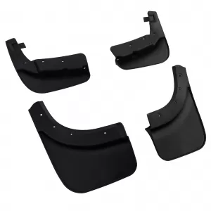 Mud flap set front and rear black for VW Touareg II 7P 2010-2018