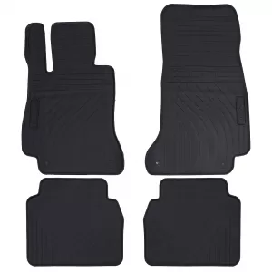 Car Rubber Floor Mats Black Premium Set for Mercedes E Class W213 S213 from 16