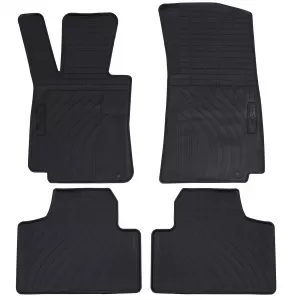 Car Rubber Floor Mats Black Premium Set for Mercedes GLC X253 C253 15-22