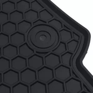 Car Rubber Floor Mats Black Premium Set for VW Touran II 5T from 2015
