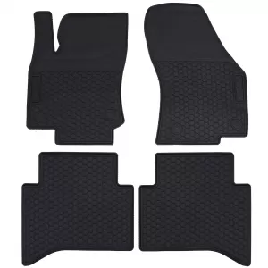 Car Rubber Floor Mats Black Premium Set for VW Touran II 5T from 2015