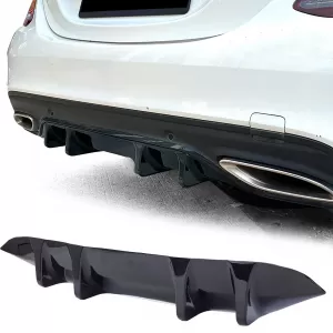 Sport rear diffuser extension fits AMG-Line bumper Mercedes C W205 18-21