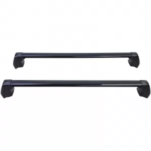 Barre trasversali in alluminio nere per portapacchi adatte per Land Rover Defender 110 L663 dal 19-image-6202603