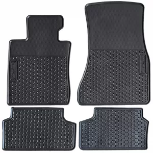 Car Rubber Floor Mats Black Premium Set suitable for 5 Series BMW G30 G31 from 17