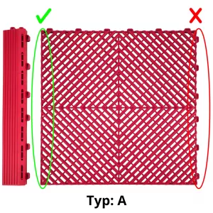 RAMROXX Performance Bodenfliesen Garagenboden Seitenrampe Rot Typ A-image-6202674