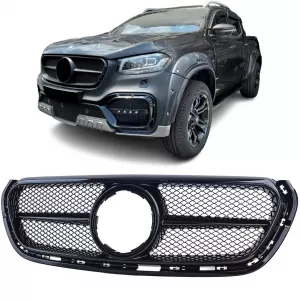 Performance radiator grille gloss black for Mercedes X-Class W470 2017-2020