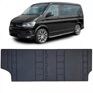 Premium rubber floor mat 2-piece 2nd row rear fits VW T5 T6 T6.1