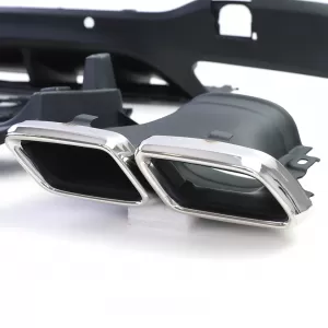Diffusore posteriore sportivo con terminali di scarico cromati adatto per Mercedes GLC X253 SUV 15-19-image-6202809