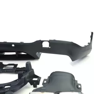 Diffusore posteriore sportivo con terminali di scarico cromati adatto per Mercedes GLC X253 SUV 15-19-image-6202811