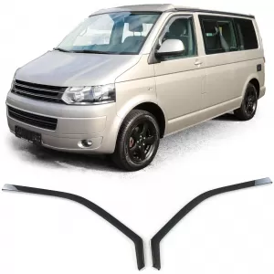 Wind deflector rain deflector wind protection black smoke for VW Bus T5 T6 from 03
