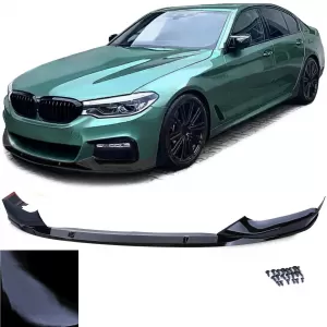 Front spoiler lip bumper black gloss suitable for 5 Series BMW G30 G31 from 2016
