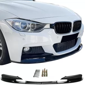 image-38-Első spoiler toldat sport look fényes fekete BMW 3-as F30 F31 11-19