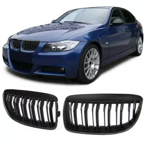 Sport kidney grille double slat performance matt suitable for BMW 3 Series E90 E91 05-08