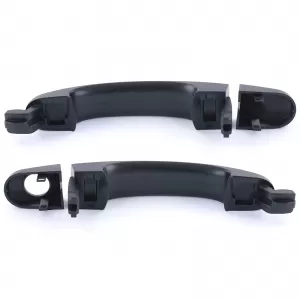 Door handles exterior black pair left right for VW Bus T5 03-09