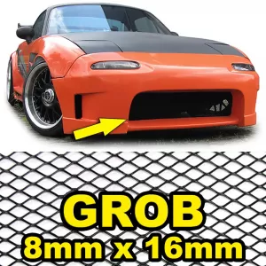Aluminum mesh racing grille honeycomb grille race grille 100x40cm 8x16mm black