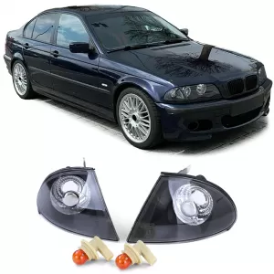 Clear glass indicators black smoke suitable for BMW 3 Series E46 Sedan Touring 98-01