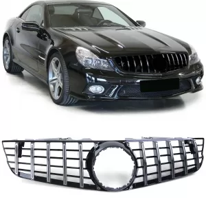 image-53-Sport hűtőrács fényes fekete króm Mercedes SL R230 facelift 08-12