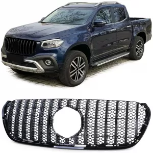 image-75-Sport Grille Gloss Black for Mercedes X Class W470 17-20