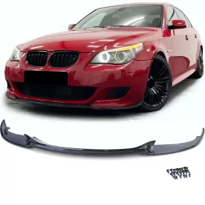 Front spoiler lip performance carbon look suitable for 5 Series BMW E60 E61 2007-2009