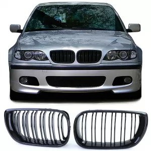 image-50-Dupla rácsos vese hűtőrács Performance fényes fekete BMW 3-as E46 2001-2005