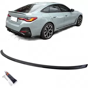 image-6-Rear spoiler lip performance gloss black fits 4 Series BMW G26 Gran Coupe