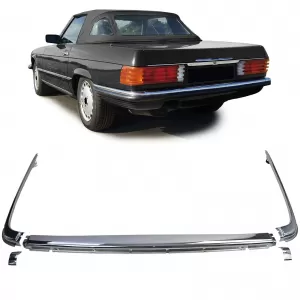 image-40-Króm díszléc EU hátsó lökhárító 1.8mm 5-részes Mercedes SL R107 71-89