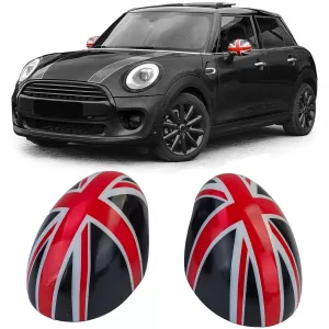 image-61-Mirror caps Union Jack black red fits for Mini F54 F55 F56 F57 13-18