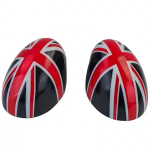 Mirror caps Union Jack black red fits for Mini F54 F55 F56 F57 13-18
