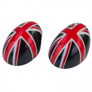 Mirror caps Union Jack black red fits for Mini F54 F55 F56 F57 13-18