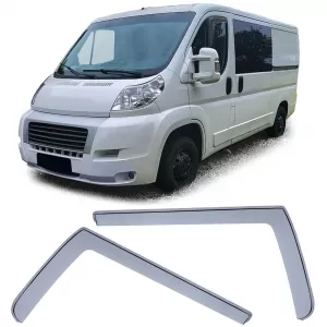 Wind deflector rain deflector wind protection black smoke for Fiat Ducato 3 250 from 06