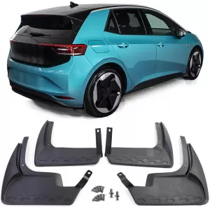Mud flap set front and rear black for VW ID.3 from 2019-image-6203532
