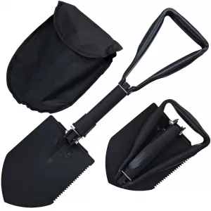image-23-RAMROXX Folding Shovel Survival Black Shovel Hoe Saw incl. Pouch