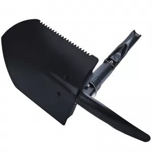 RAMROXX Lopată Pliabilă Supraviețuire Neagră Lopată Săpăligă Fierăstrău incl. Pungă-image-6203567