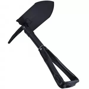 RAMROXX Lopată Pliabilă Supraviețuire Neagră Lopată Săpăligă Fierăstrău incl. Pungă-image-6203568