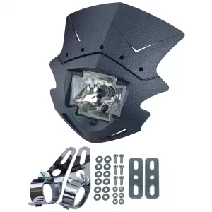 Motorcycle Universal Headlight Mask Gothic incl. Headlight in Carbon Look