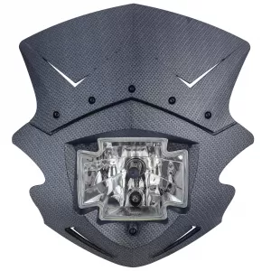 Motorcycle Universal Headlight Mask Gothic incl. Headlight in Carbon Look