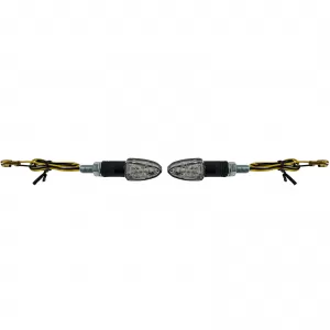 Motorcycle LED Mini Turn Signal LIZZARD Black Clear Lens Mini Indicator with E-Mark