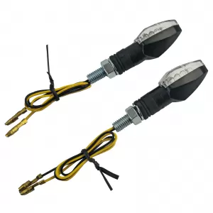Motorcycle LED Mini Turn Signal LIZZARD Black Clear Lens Mini Indicator with E-Mark