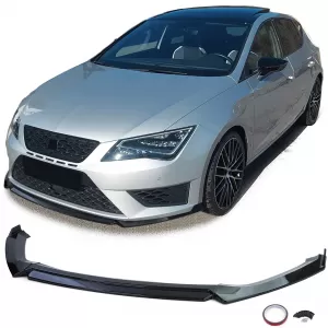 Front Spoiler Lip Performance Gloss Black for Seat Leon 5F Cupra 12-20