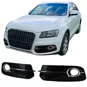 Honeycomb Grille Inserts Bumper Black Gloss for Audi Q5 8R 12-16