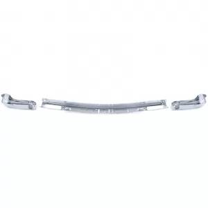 Set di paraurti anteriore cromato destro sinistro centrale per BMW Serie 3 E30 pre-facelift 82-87-image-6203934