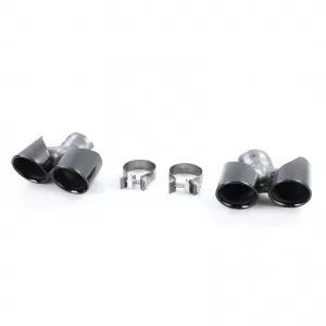 Terminali di scarico a doppio tubo neri adatti per Porsche 911 991.2 15-19 3.0 370CV-image-6203957