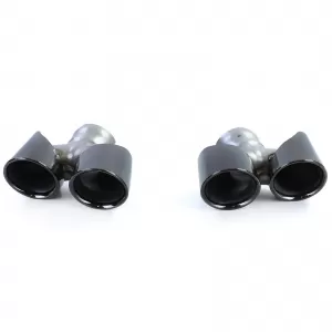 Terminali di scarico a doppio tubo neri adatti per Porsche 911 991.2 15-19 3.0 370CV-image-6203960