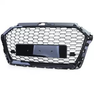 Sport grille honeycomb black gloss for Audi A3 8V 16-20 without ACC