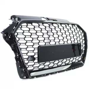 Sport grille honeycomb black gloss for Audi A3 8V 16-20 without ACC